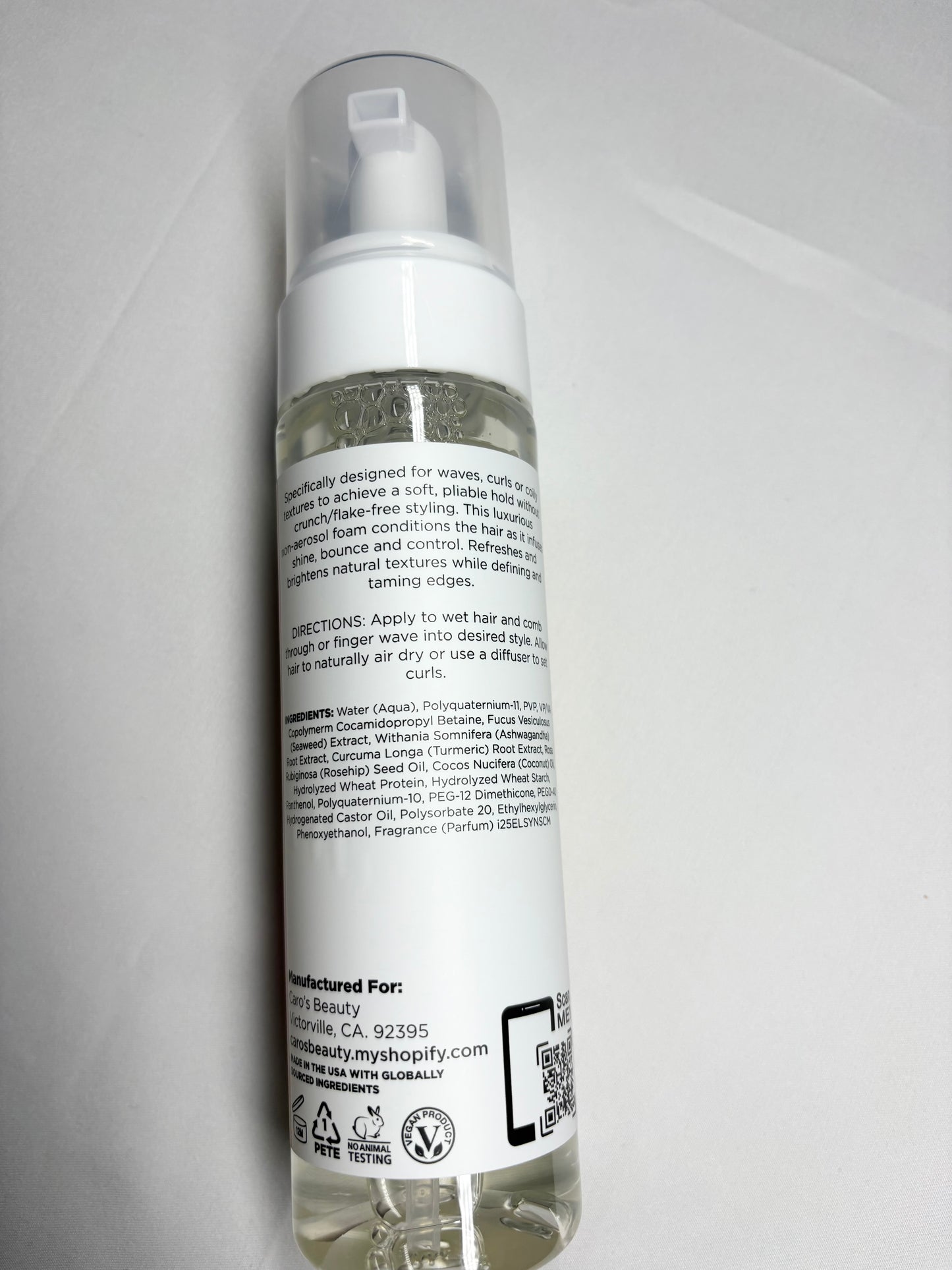 Seby's Curl Enhancing Mousse /Mouse para definir rizos